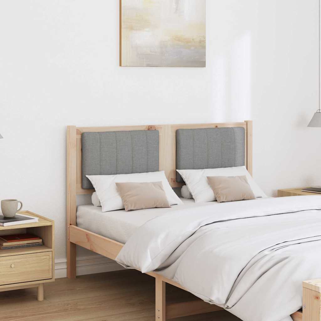 Gepolstertes Kopfteil Braun 120 cm Massives Kiefernholz