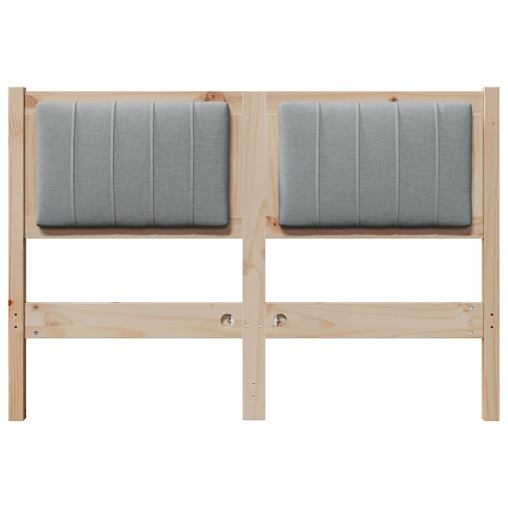 Gepolstertes Kopfteil Braun 120 cm Massives Kiefernholz