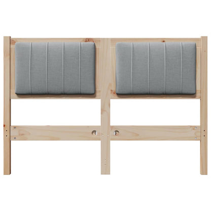 Gepolstertes Kopfteil Braun 120 cm Massives Kiefernholz