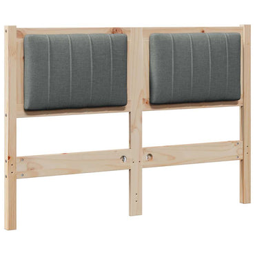 vidaXL Gepolstertes Kopfteil Braun 120 cm Massives Kiefernholz