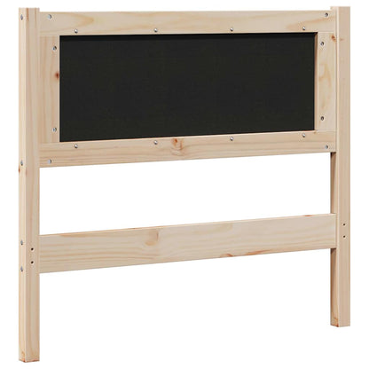 Gepolstertes Kopfteil Braun 120 cm Massives Kiefernholz