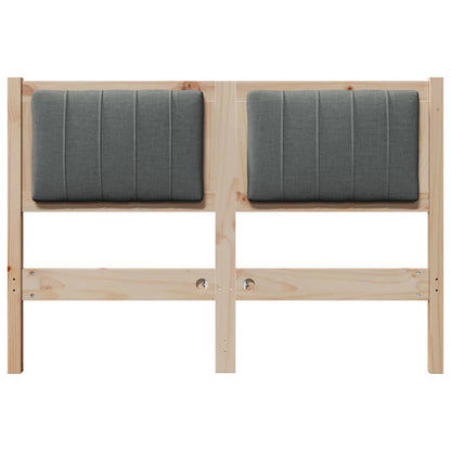 Gepolstertes Kopfteil Braun 120 cm Massives Kiefernholz