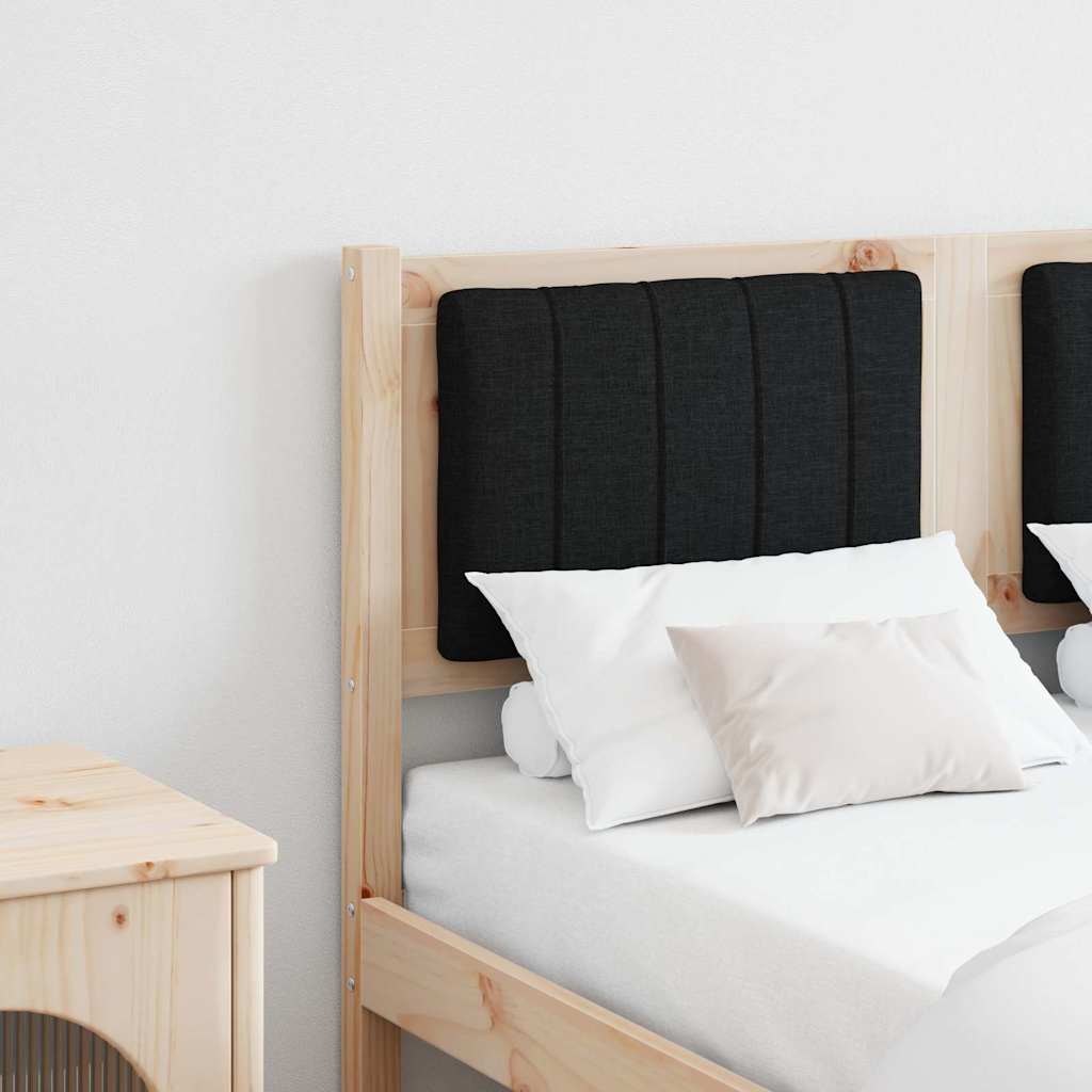 Gepolstertes Kopfteil Braun 120 cm Massives Kiefernholz