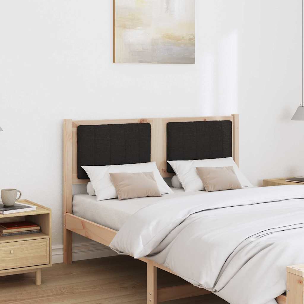 Gepolstertes Kopfteil Braun 120 cm Massives Kiefernholz