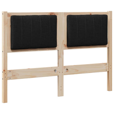 vidaXL Gepolstertes Kopfteil Braun 120 cm Massives Kiefernholz