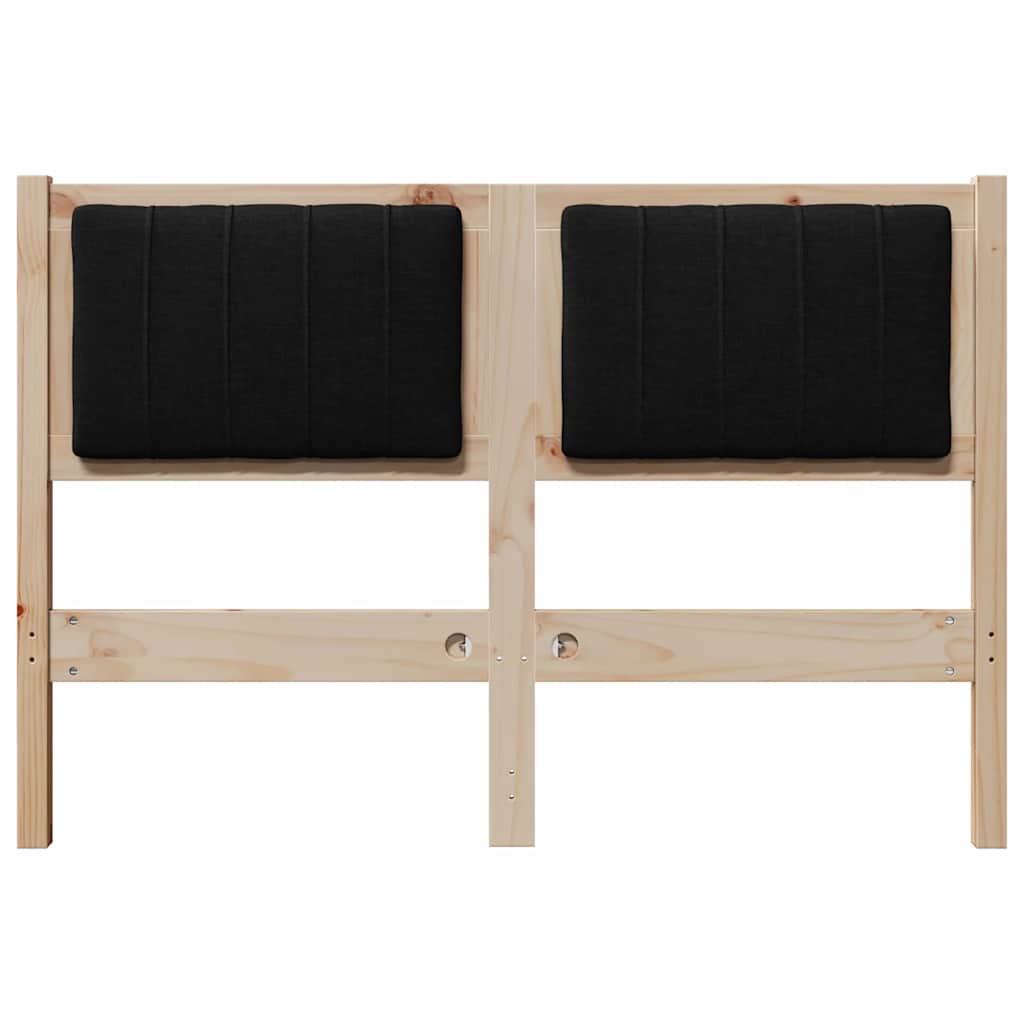 Gepolstertes Kopfteil Braun 120 cm Massives Kiefernholz