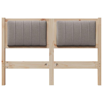 vidaXL Gepolstertes Kopfteil Braun 120 cm Massives Kiefernholz