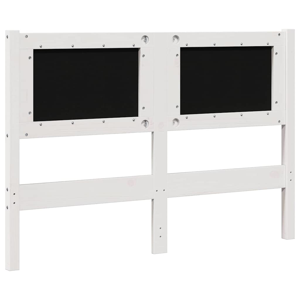 Gepolstertes Kopfteil Weiß 120 cm Massives Kiefernholz