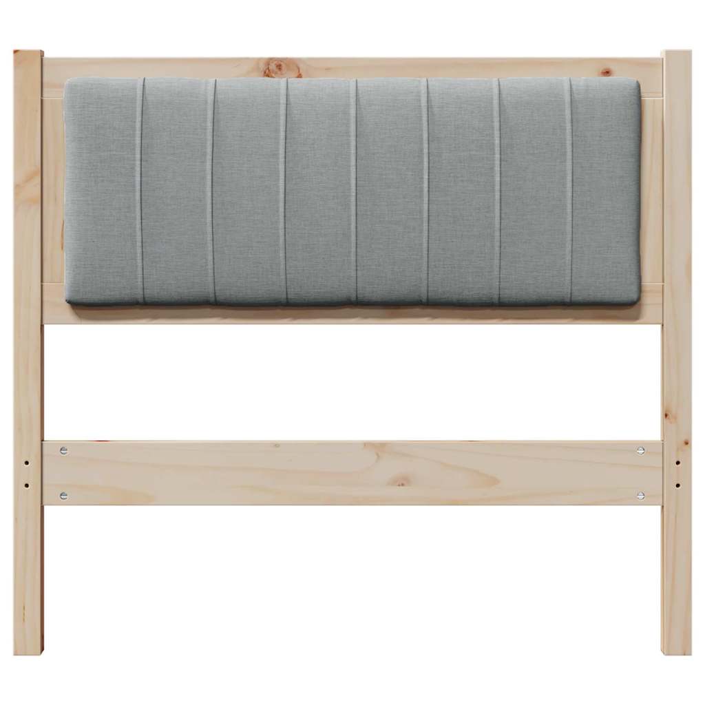 Gepolstertes Kopfteil Braun 90 cm Massives Kiefernholz