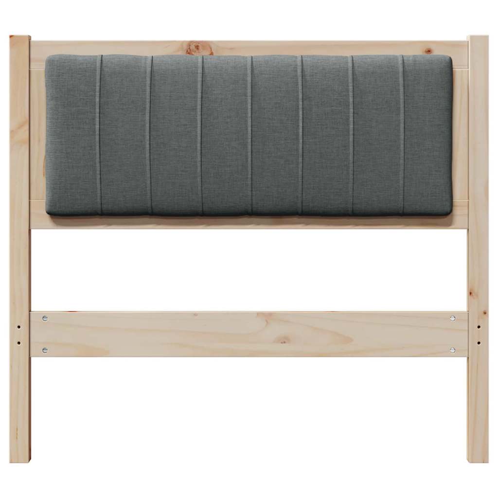 Gepolstertes Kopfteil Braun 90 cm Massives Kiefernholz