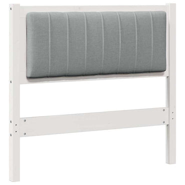 vidaXL Gepolstertes Kopfteil Weiß 90 cm Massives Kiefernholz