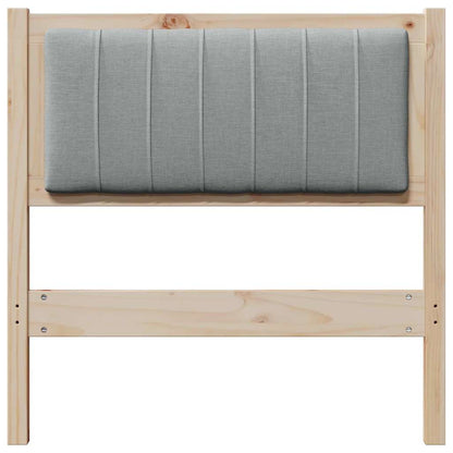 Gepolstertes Kopfteil Braun 80 cm Massives Kiefernholz