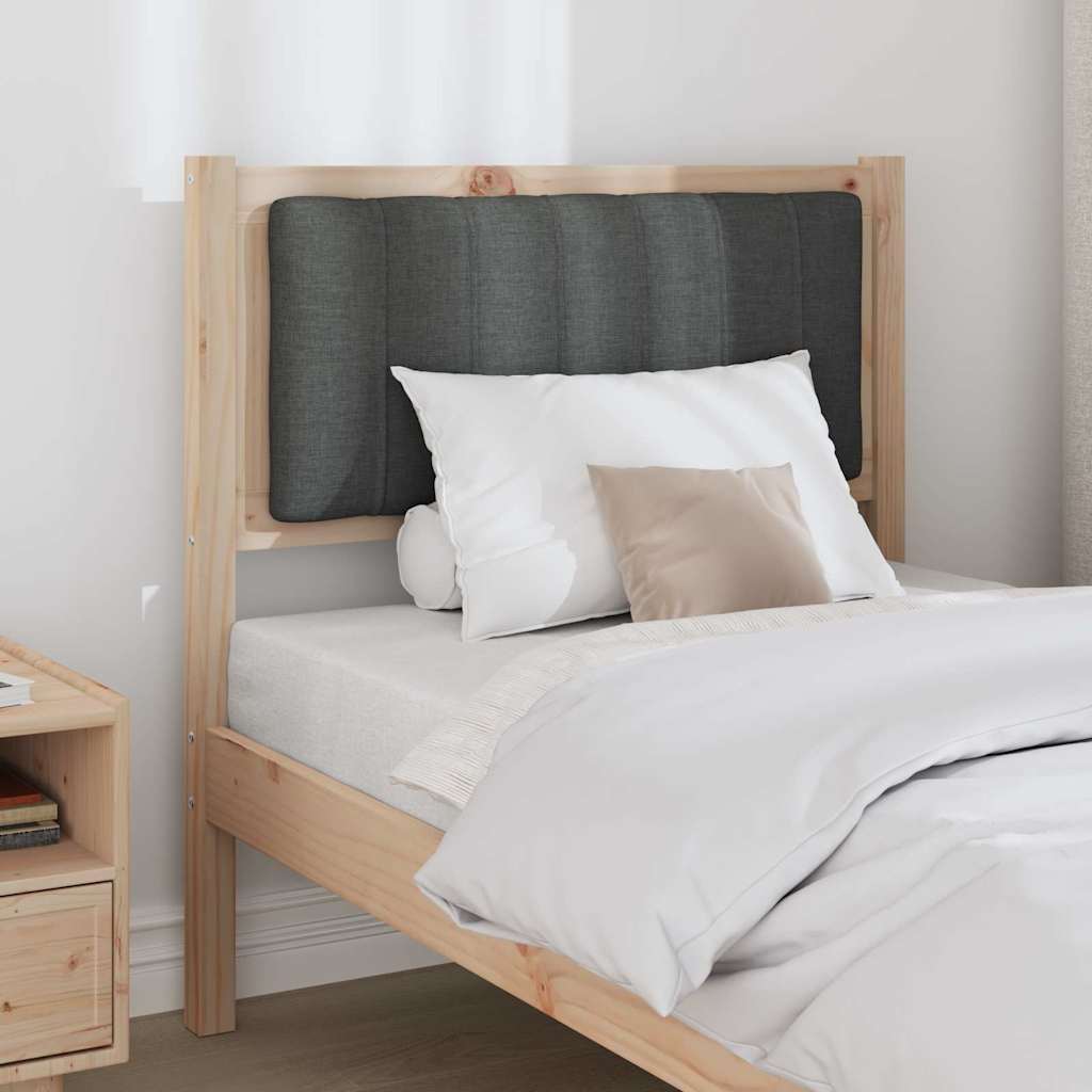 vidaXL Gepolstertes Kopfteil Braun 80 cm Massives Kiefernholz