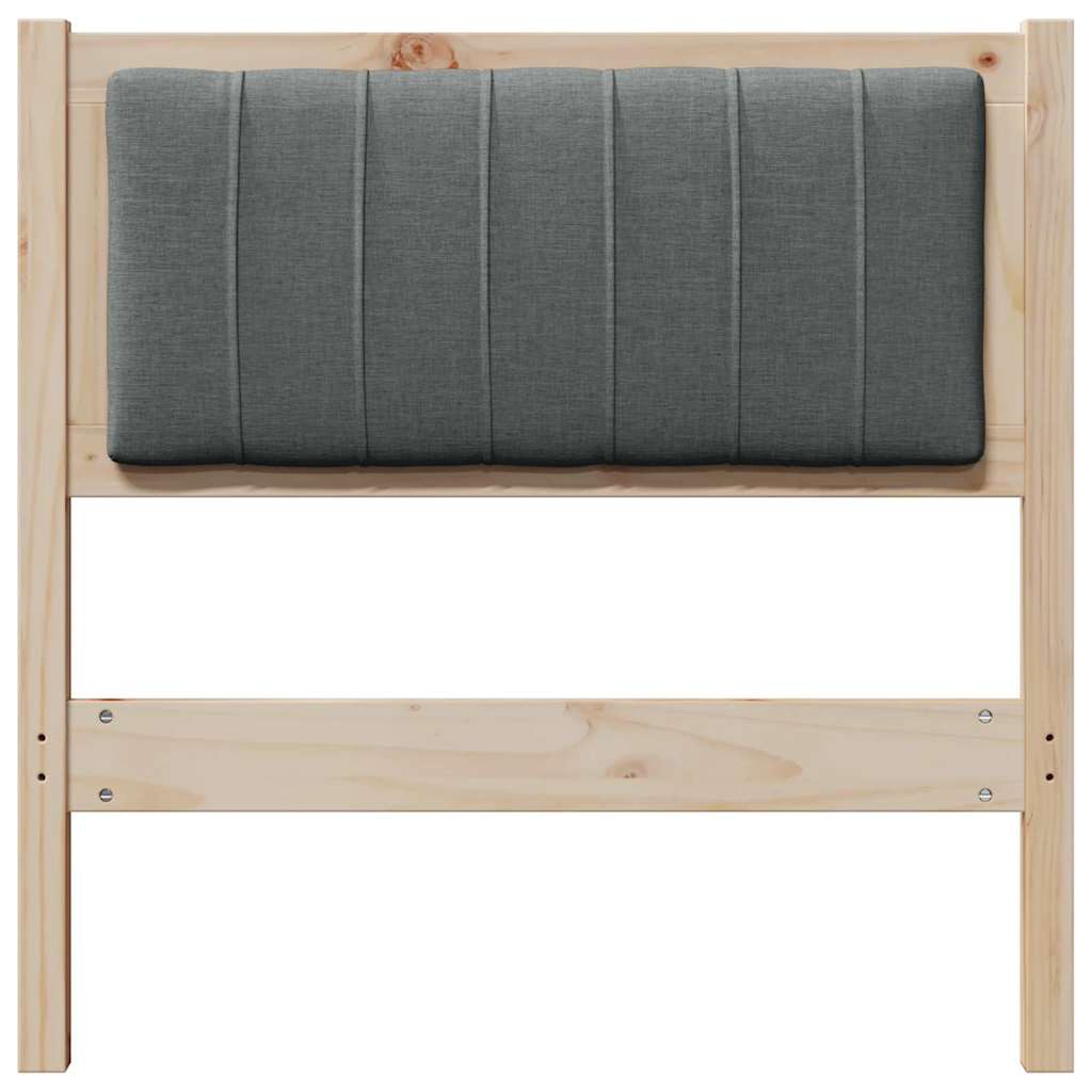 vidaXL Gepolstertes Kopfteil Braun 80 cm Massives Kiefernholz