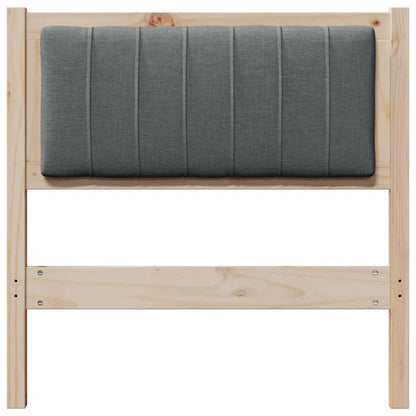 vidaXL Gepolstertes Kopfteil Braun 80 cm Massives Kiefernholz