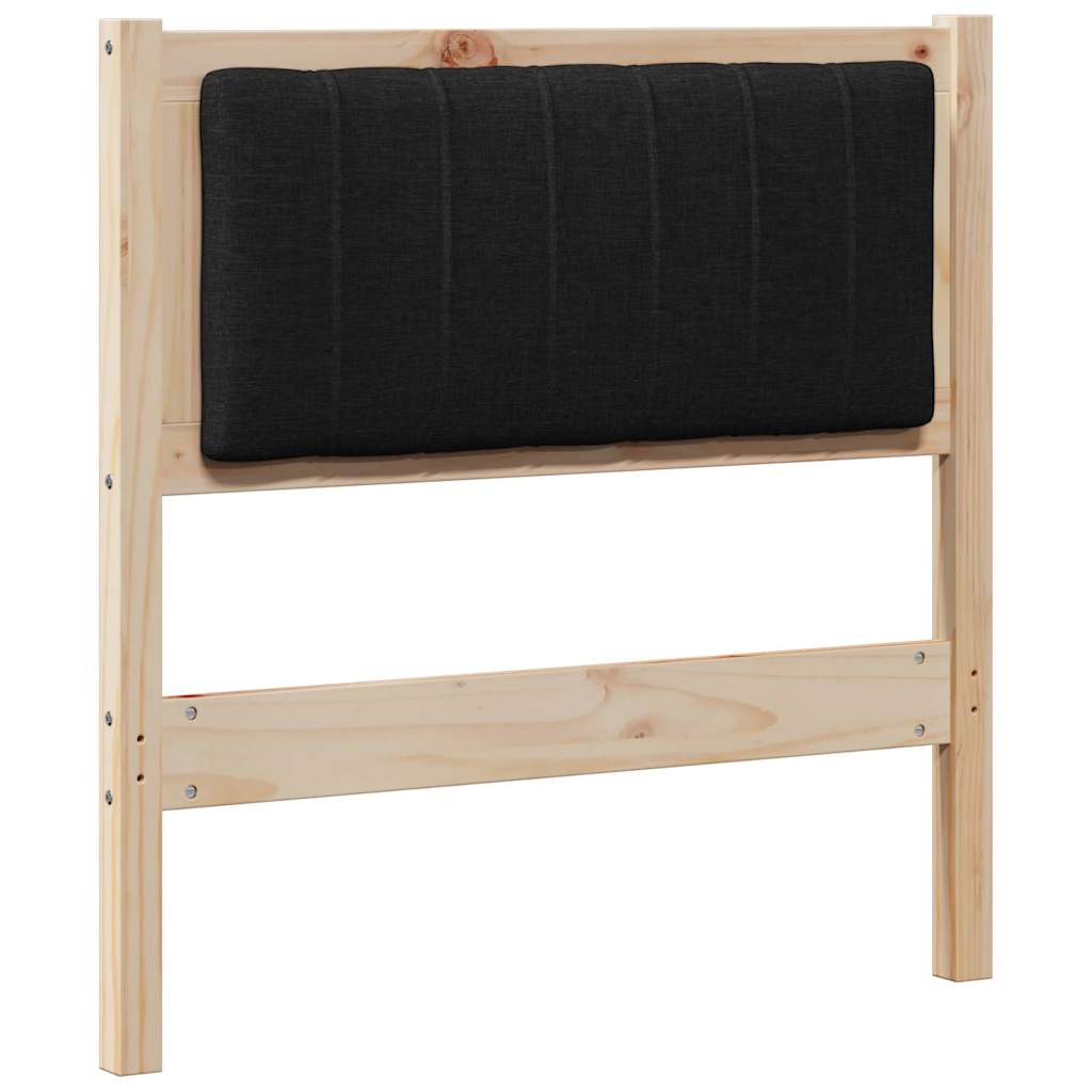 vidaXL Gepolstertes Kopfteil Braun 80 cm Massives Kiefernholz