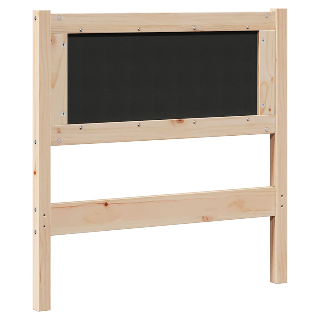 Gepolstertes Kopfteil Braun 80 cm Massives Kiefernholz