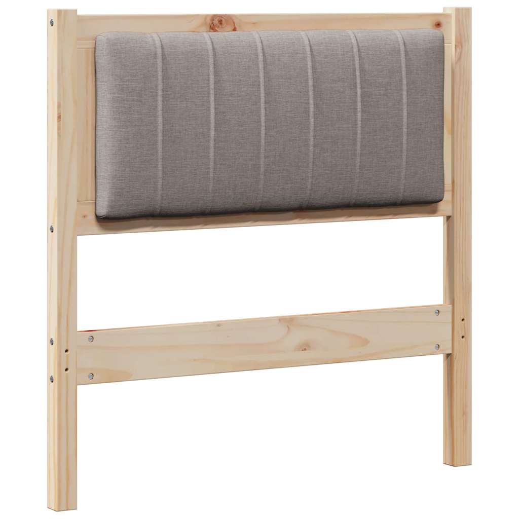 vidaXL Gepolstertes Kopfteil Braun 75 cm Massives Kiefernholz