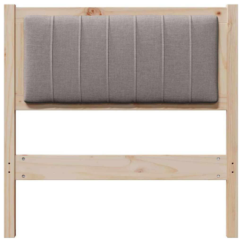 vidaXL Gepolstertes Kopfteil Braun 75 cm Massives Kiefernholz