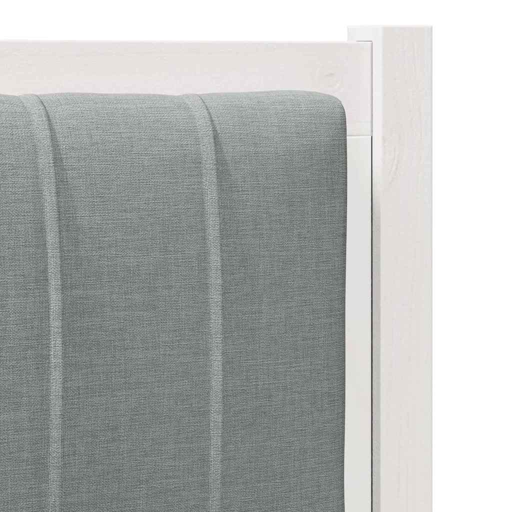 vidaXL Gepolstertes Kopfteil Weiß 75 cm Massives Kiefernholz