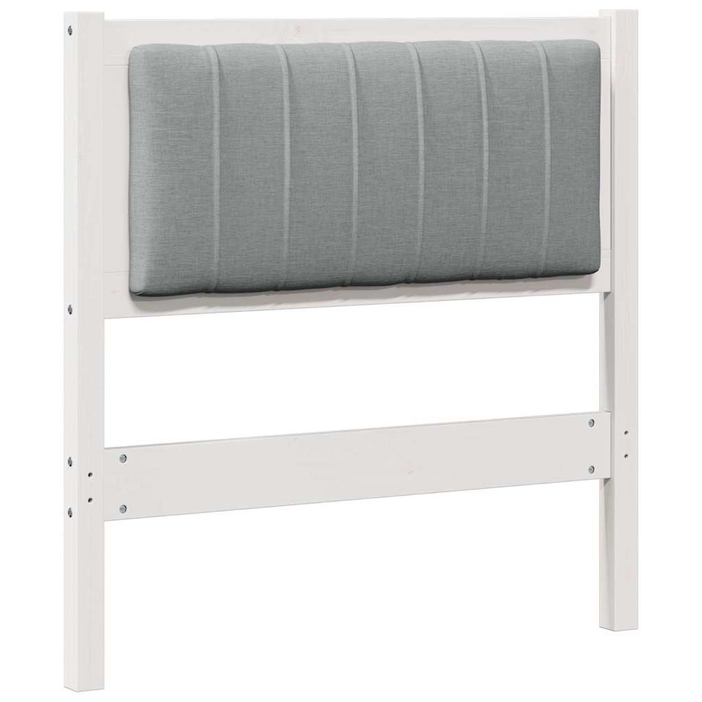 vidaXL Gepolstertes Kopfteil Weiß 75 cm Massives Kiefernholz