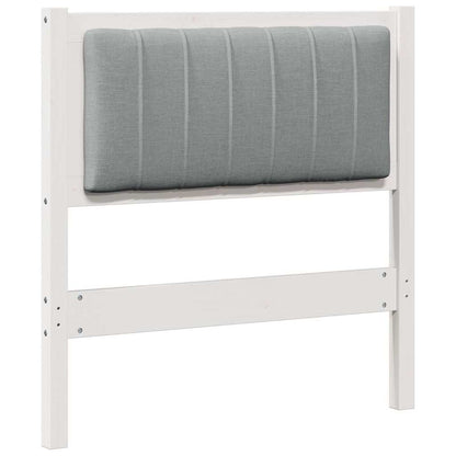 vidaXL Gepolstertes Kopfteil Weiß 75 cm Massives Kiefernholz