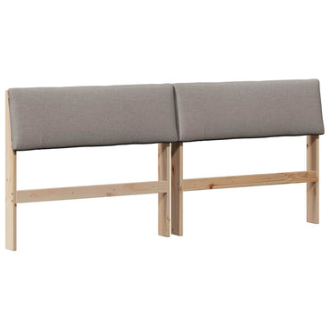 vidaXL Gepolstertes Kopfteil Taupe 200 cm Massives Kiefernholz