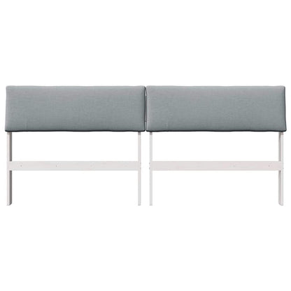 Gepolstertes Kopfteil Hellgrau 200 cm Massives Kiefernholz