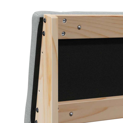 Gepolstertes Kopfteil Hellgrau 180 cm Massives Kiefernholz