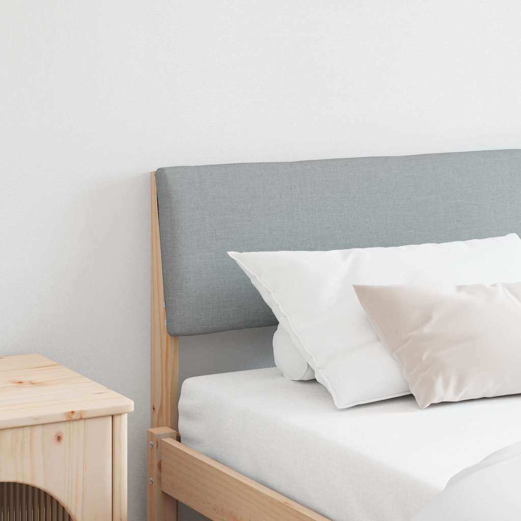 Gepolstertes Kopfteil Hellgrau 180 cm Massives Kiefernholz