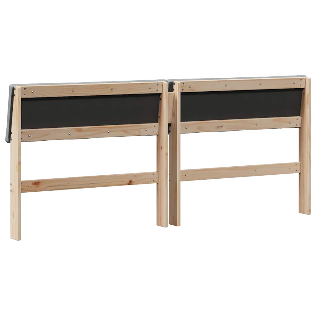 Gepolstertes Kopfteil Hellgrau 180 cm Massives Kiefernholz