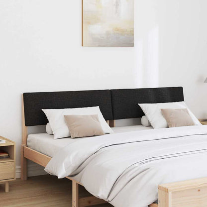 vidaXL Gepolstertes Kopfteil Schwarz 180 cm Massives Kiefernholz
