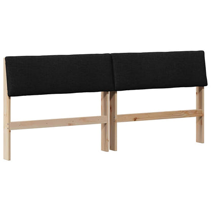 vidaXL Gepolstertes Kopfteil Schwarz 180 cm Massives Kiefernholz