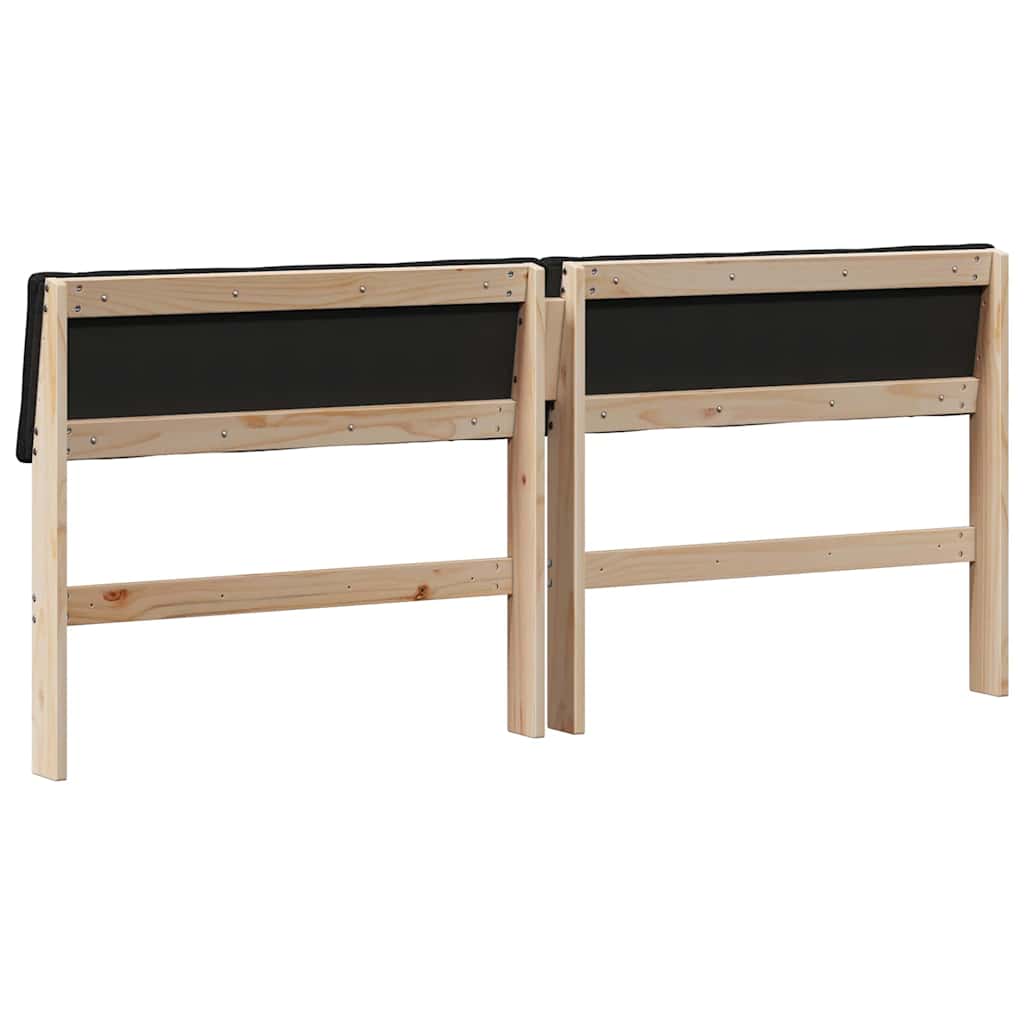 vidaXL Gepolstertes Kopfteil Schwarz 180 cm Massives Kiefernholz