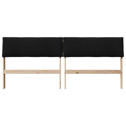 vidaXL Gepolstertes Kopfteil Schwarz 180 cm Massives Kiefernholz