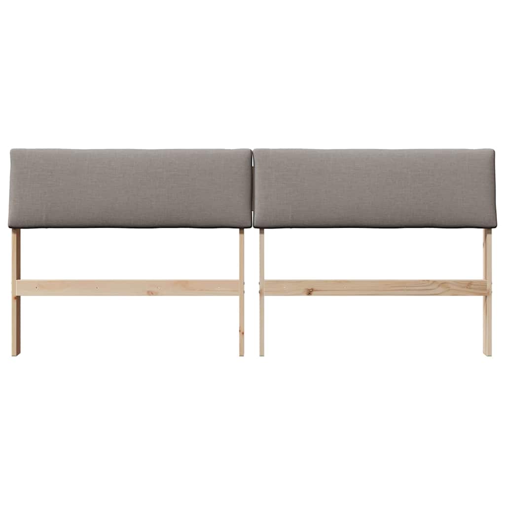 vidaXL Gepolstertes Kopfteil Taupe 180 cm Massives Kiefernholz