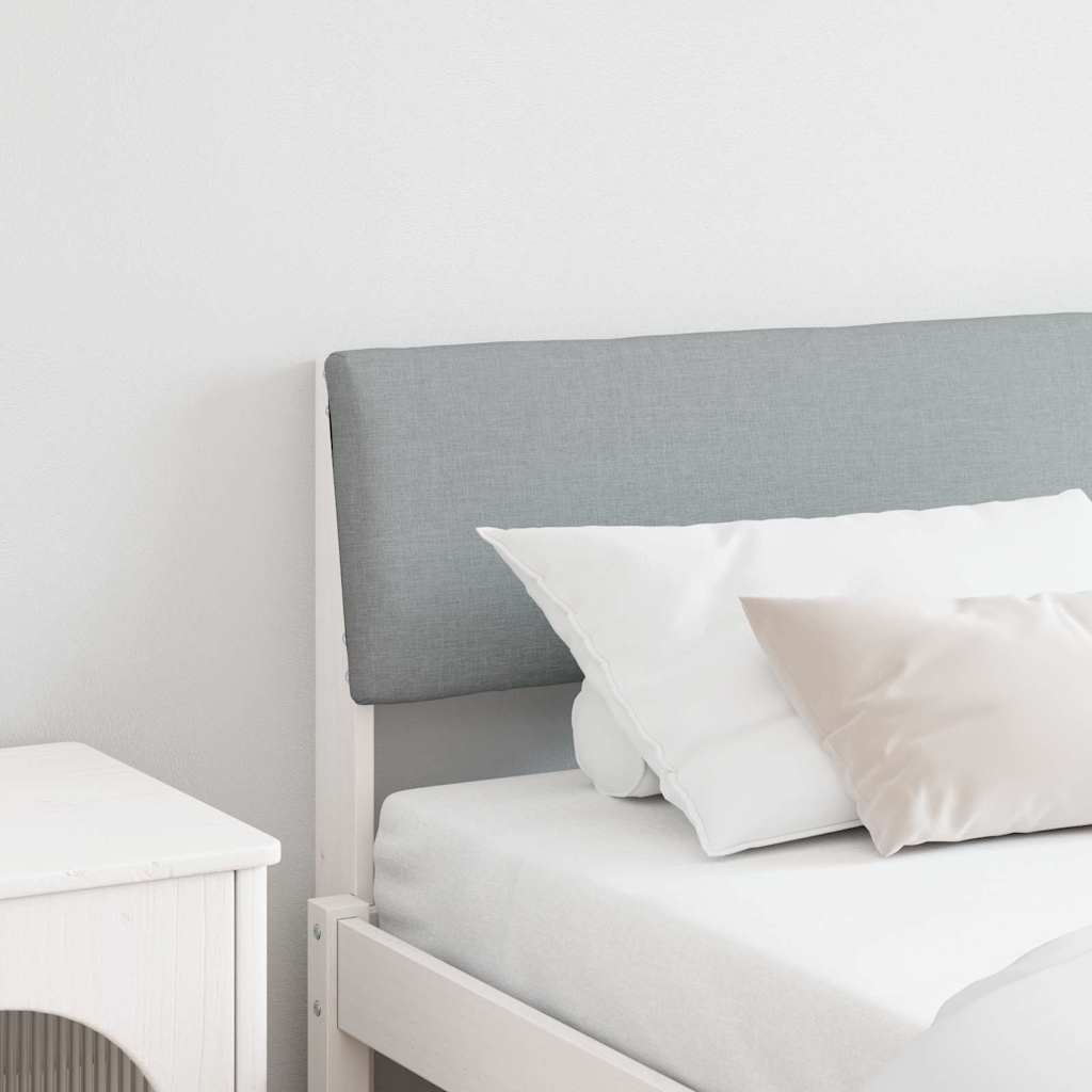 Gepolstertes Kopfteil Hellgrau 180 cm Massives Kiefernholz