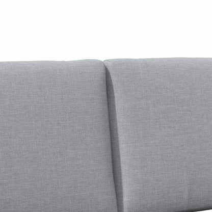 vidaXL Gepolstertes Kopfteil Hellgrau 160 cm Massives Kiefernholz