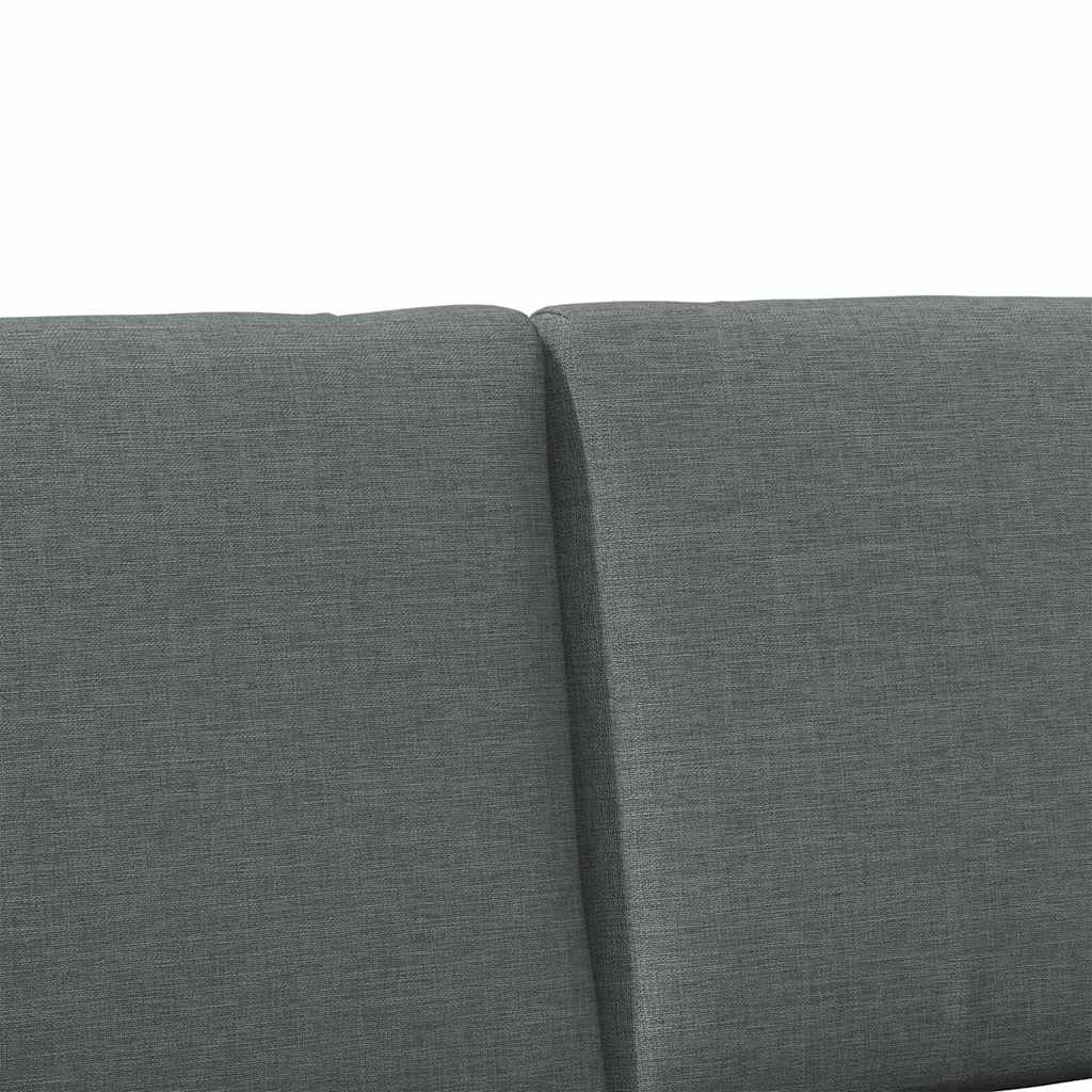vidaXL Gepolstertes Kopfteil Dunkelgrau 160 cm Massives Kiefernholz