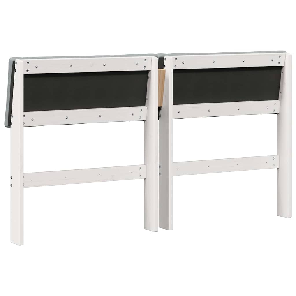 Gepolstertes Kopfteil Hellgrau 160 cm Massives Kiefernholz