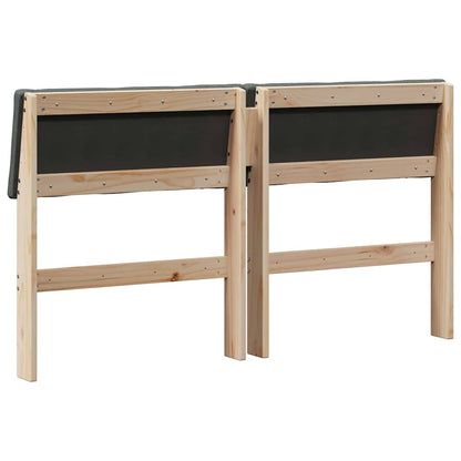 Gepolstertes Kopfteil Dunkelgrau 150 cm Massives Kiefernholz