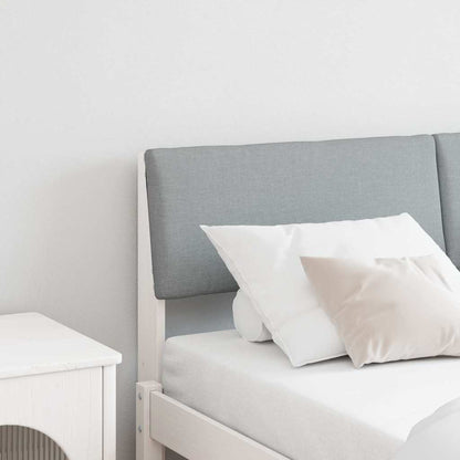 Gepolstertes Kopfteil Hellgrau 150 cm Massives Kiefernholz