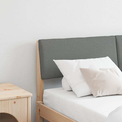 Gepolstertes Kopfteil Dunkelgrau 140 cm Massives Kiefernholz