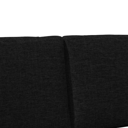 vidaXL Gepolstertes Kopfteil Schwarz 140 cm Massives Kiefernholz