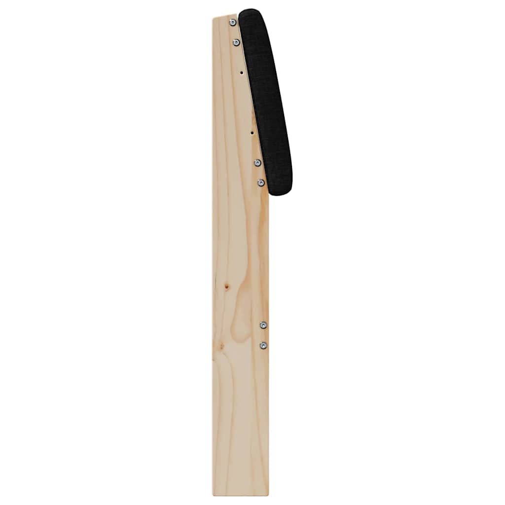 vidaXL Gepolstertes Kopfteil Schwarz 140 cm Massives Kiefernholz