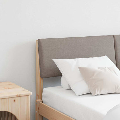 vidaXL Gepolstertes Kopfteil Taupe 140 cm Massives Kiefernholz
