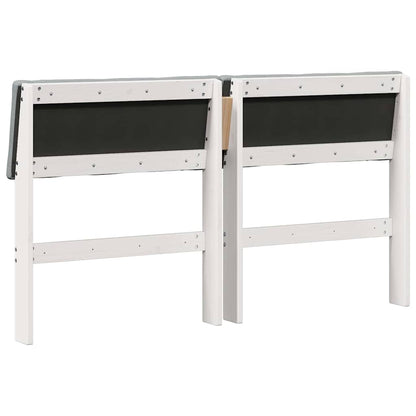 Gepolstertes Kopfteil Hellgrau 140 cm Massives Kiefernholz