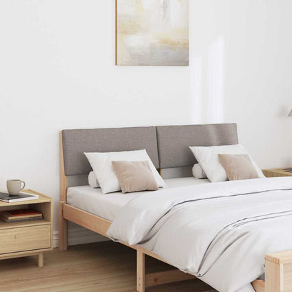 vidaXL Gepolstertes Kopfteil Taupe 135 cm Massives Kiefernholz
