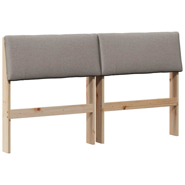 vidaXL Gepolstertes Kopfteil Taupe 135 cm Massives Kiefernholz