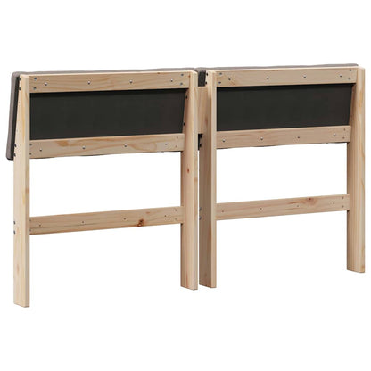 vidaXL Gepolstertes Kopfteil Taupe 135 cm Massives Kiefernholz